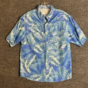 Reel Legends Saltwater Vented Fishing Shirt Size Small Tropical Short Sleeve
